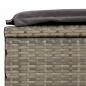 Preview: 2-Personen-Sonnenliege mit Dach Grau 211x112x140 Poly Rattan