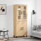 Preview: ARDEBO.de - Highboard Sonoma-Eiche 69,5x34x180 cm Holzwerkstoff