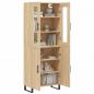 Preview: Highboard Sonoma-Eiche 69,5x34x180 cm Holzwerkstoff