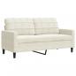 Preview: 2-Sitzer-Sofa Creme 140 cm Samt