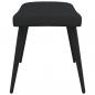 Preview: Relaxsessel mit Hocker Schwarz Stoff