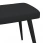 Preview: Relaxsessel mit Hocker Schwarz Stoff