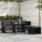 Preview: ARDEBO.de - 4-tlg. Garten-Lounge-Set Poly Rattan Schwarz