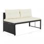 Preview: 4-tlg. Garten-Lounge-Set Poly Rattan Schwarz