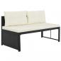 Preview: 4-tlg. Garten-Lounge-Set Poly Rattan Schwarz