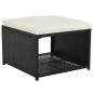 Preview: 4-tlg. Garten-Lounge-Set Poly Rattan Schwarz