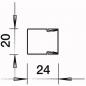 Preview: ARDEBO.de - Kanal Typ LKM 20020RW, 20x20x2000 mm, FSK