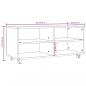 Preview: TV-Schrank mit Rollen Grau Sonoma 90x35x35 cm Holzwerkstoff