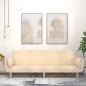 Preview: ARDEBO.de - Schlafsofa 2-Sitzer mit 2 Kissen Creme Stoff