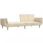 Preview: Schlafsofa 2-Sitzer mit 2 Kissen Creme Stoff