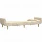 Preview: Schlafsofa 2-Sitzer mit 2 Kissen Creme Stoff