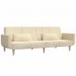 Preview: Schlafsofa 2-Sitzer mit 2 Kissen Creme Stoff