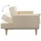 Preview: Schlafsofa 2-Sitzer mit 2 Kissen Creme Stoff