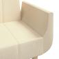 Preview: Schlafsofa 2-Sitzer mit 2 Kissen Creme Stoff