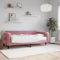 Preview: ARDEBO.de - Tagesbett mit Matratze Rosa 100x200 cm Samt