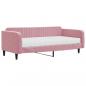 Preview: Tagesbett mit Matratze Rosa 100x200 cm Samt