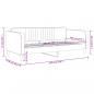 Preview: Tagesbett Rosa 100x200 cm Samt