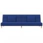 Preview: Schlafsofa 2-Sitzer mit 2 Kissen Blau Stoff