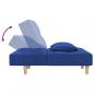 Preview: Schlafsofa 2-Sitzer mit 2 Kissen Blau Stoff