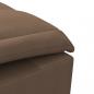 Preview: Massage-Chaiselongue mit Nackenrolle Braun Stoff