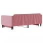 Preview: Tagesbett Ausziehbar Rosa 100x200 cm Samt