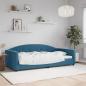 Preview: ARDEBO.de - Tagesbett Blau 100x200 cm Samt