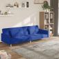 Preview: ARDEBO.de - Schlafsofa 2-Sitzer mit 2 Kissen Blau Stoff