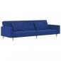 Preview: Schlafsofa 2-Sitzer mit 2 Kissen Blau Stoff