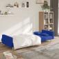 Preview: Schlafsofa 2-Sitzer mit 2 Kissen Blau Stoff