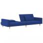 Preview: Schlafsofa 2-Sitzer mit 2 Kissen Blau Stoff