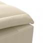 Preview: Massage-Chaiselongue mit Nackenrolle Creme Stoff