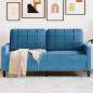 Preview: ARDEBO.de - 2-Sitzer-Sofa Blau 140 cm Samt