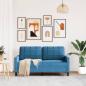 Preview: 2-Sitzer-Sofa Blau 140 cm Samt