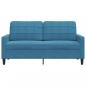 Preview: 2-Sitzer-Sofa Blau 140 cm Samt