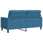 Preview: 2-Sitzer-Sofa Blau 140 cm Samt