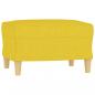 Preview: 3-Sitzer-Sofa mit Hocker Hellgelb 180 cm Stoff