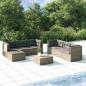 Preview: ARDEBO.de - 7-tlg. Garten-Lounge-Set mit Kissen Grau Poly Rattan