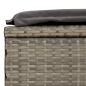 Preview: Sonnenliege mit Runddach Grau 211x57x140 cm Poly Rattan