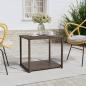 Preview: ARDEBO.de - Beistelltisch Braun 55x45x49 cm Poly Rattan