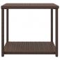 Preview: Beistelltisch Braun 55x45x49 cm Poly Rattan