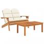 Preview: 2-tlg. Garten-Lounge-Set Adirondack Massivholz Akazie