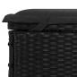 Preview: Sonnenliege mit Runddach Schwarz 211x57x140 cm Poly Rattan