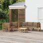 Preview: ARDEBO.de - 6-tlg. Garten-Lounge-Set mit Kissen Taupe Bambus