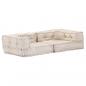 Preview: 2-Sitzer Modularer Pouf Beige Stoff