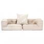 Preview: 2-Sitzer Modularer Pouf Beige Stoff