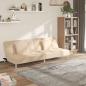 Preview: ARDEBO.de - Schlafsofa 2-Sitzer mit 2 Kissen Creme Stoff