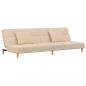 Preview: Schlafsofa 2-Sitzer mit 2 Kissen Creme Stoff