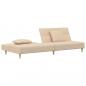 Preview: Schlafsofa 2-Sitzer mit 2 Kissen Creme Stoff