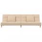 Preview: Schlafsofa 2-Sitzer mit 2 Kissen Creme Stoff