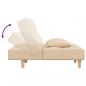 Preview: Schlafsofa 2-Sitzer mit 2 Kissen Creme Stoff